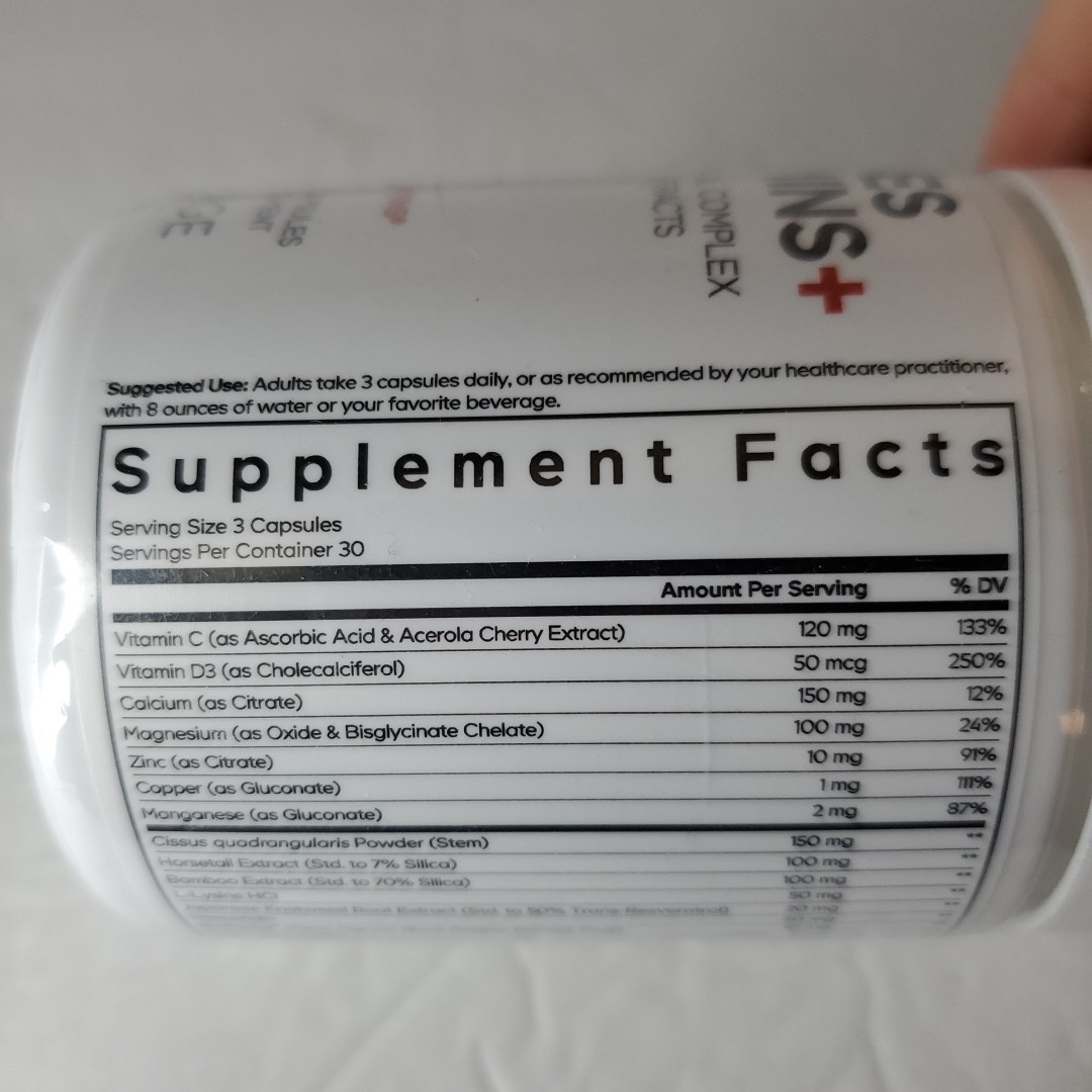 Codeage Bones Vitamins Vitamin C D3 K2 Calcium Magnesium L-Lysine Supplement USA