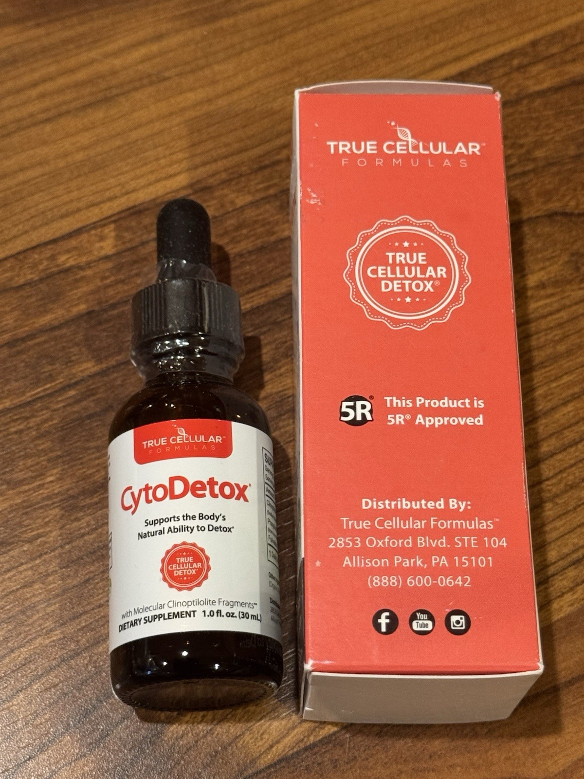 CytoDetox True Cellular Formulas 1 fl oz Detox Supplement New in Box NIB Sealed