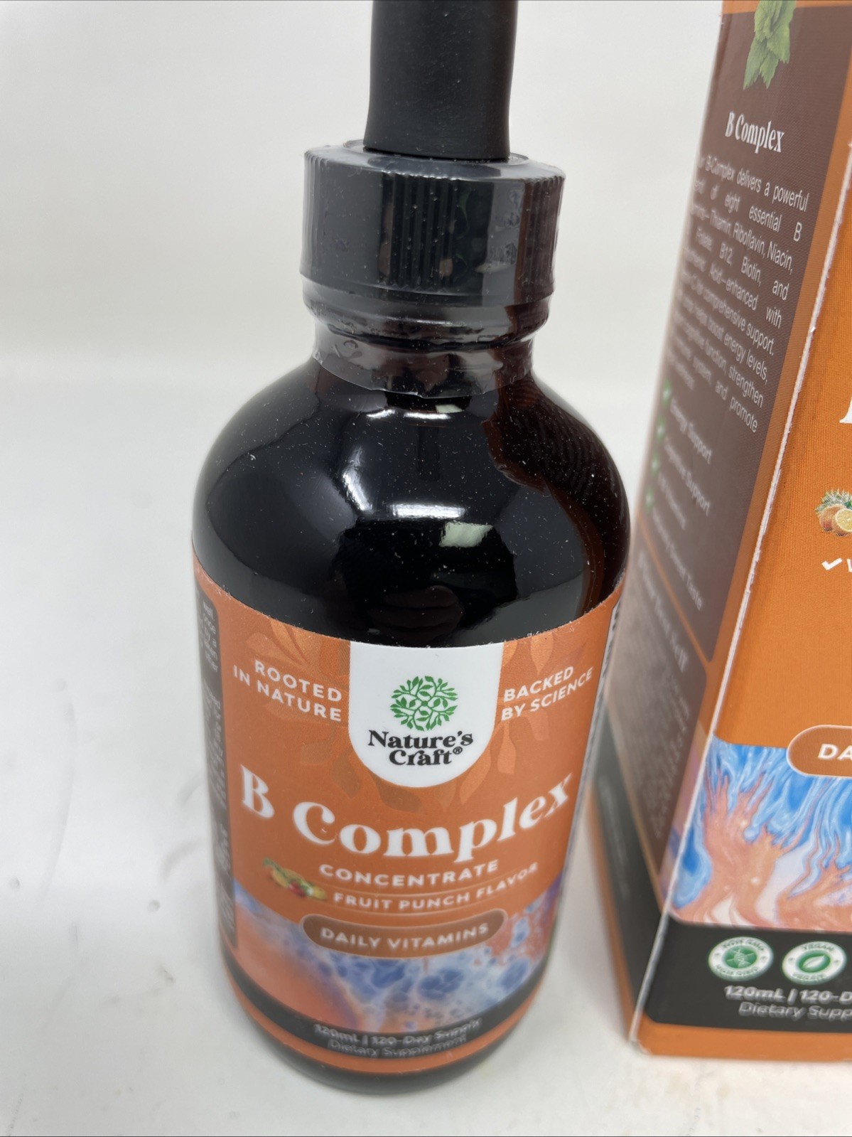 Vegan Vitamin B Complex Liquid – 9-in-1 Liquid B Complex Vitamins 120mL new