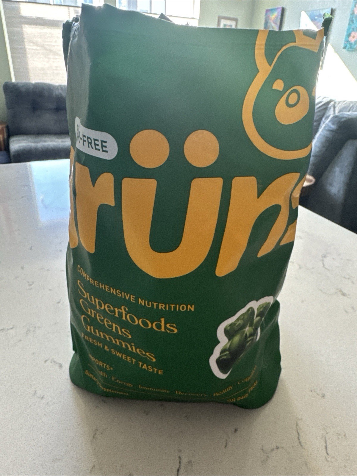 grüns Superfoods Greens Gummies Sugar-Free Vegan 20 Count Exp 08/2027