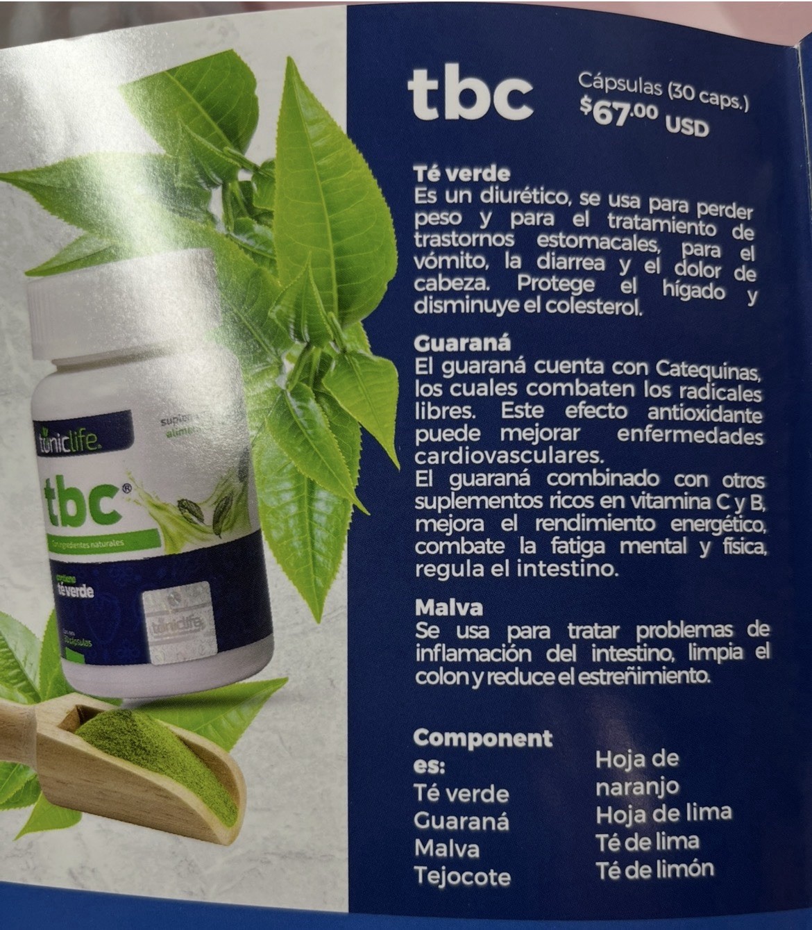 Green Te Tbc Tonic Life