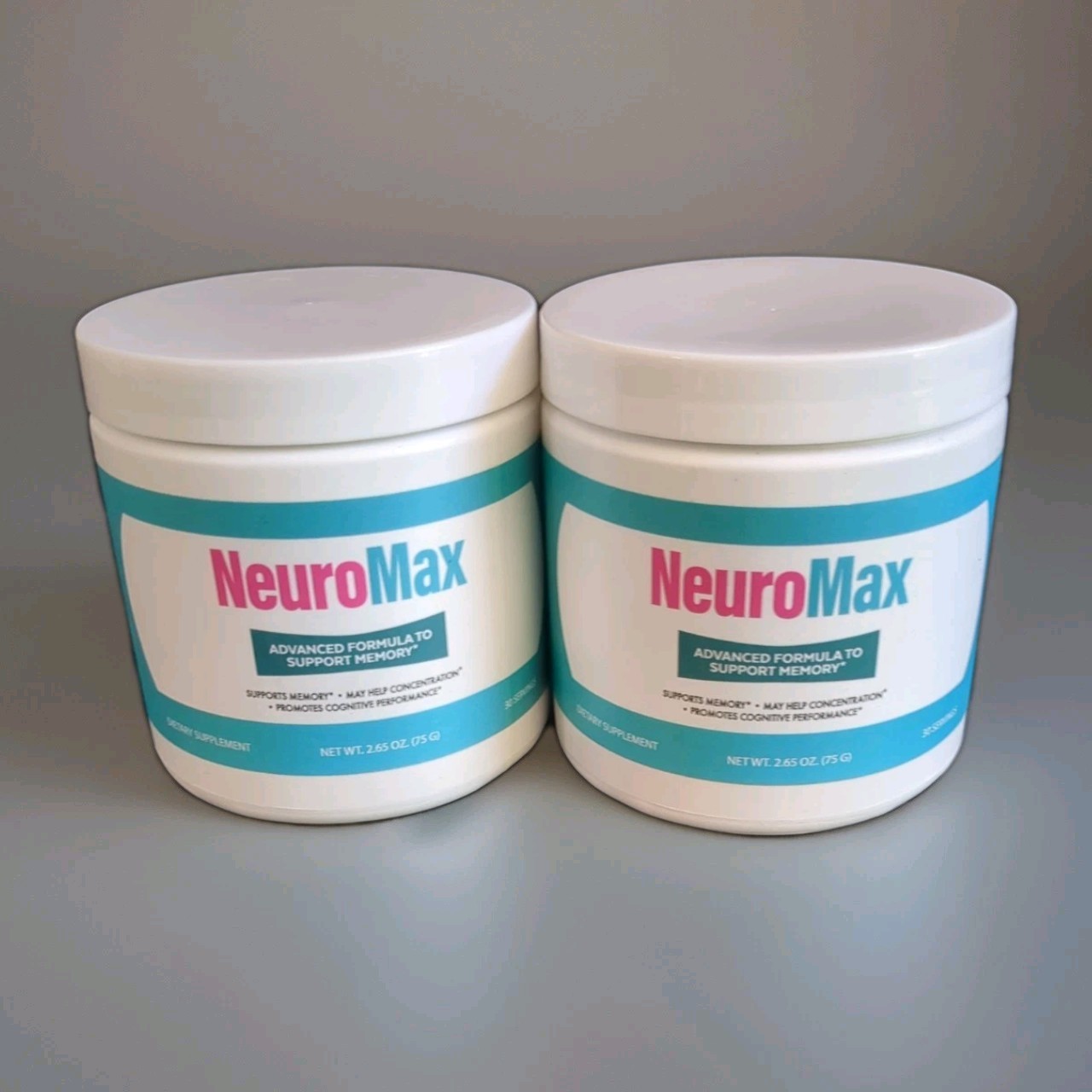 Lot 2 NeuroMax Advanced Formula Memory Support Powder Brain Health 2.65 oz