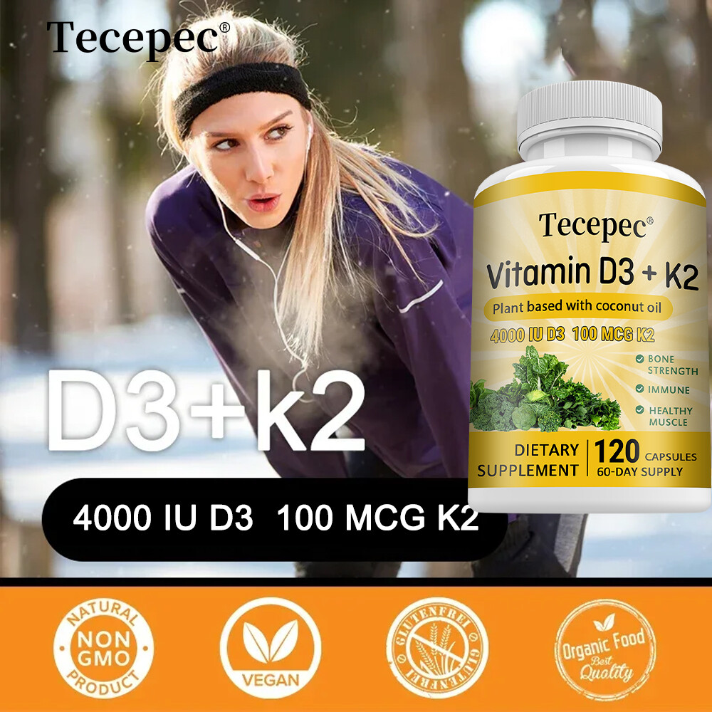 Vitamin D3+K2 Capsules,Supports Bone &Joint Health,Balance Cardiovascular Health