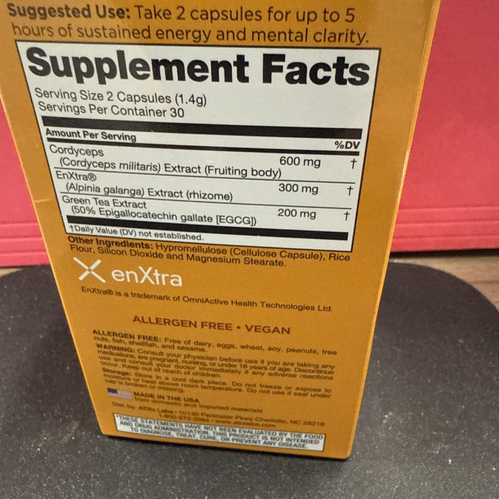 Power Energy & stamina Platinum Mushroom 60 Capsules 30 Servings