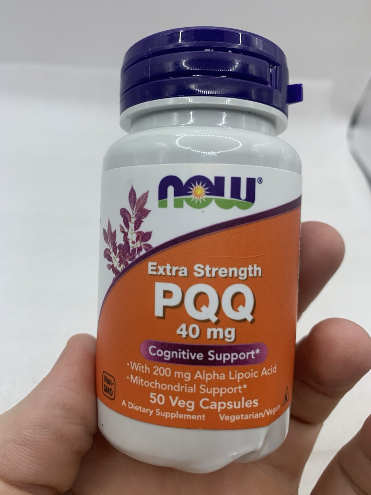 NOW PQQ 40 mg – 50 Veg Caps, Cognitive & Mitochondrial Support Exp: 01/27 BK