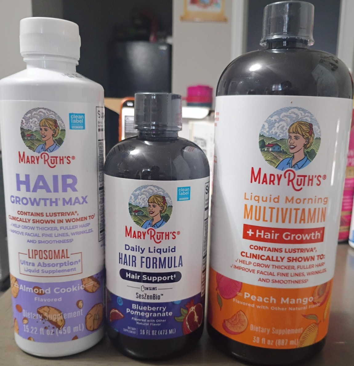 MaryRuth’s Liquid Morning Multivitamin Hair Growth Support Peach Mango 30 fl oz