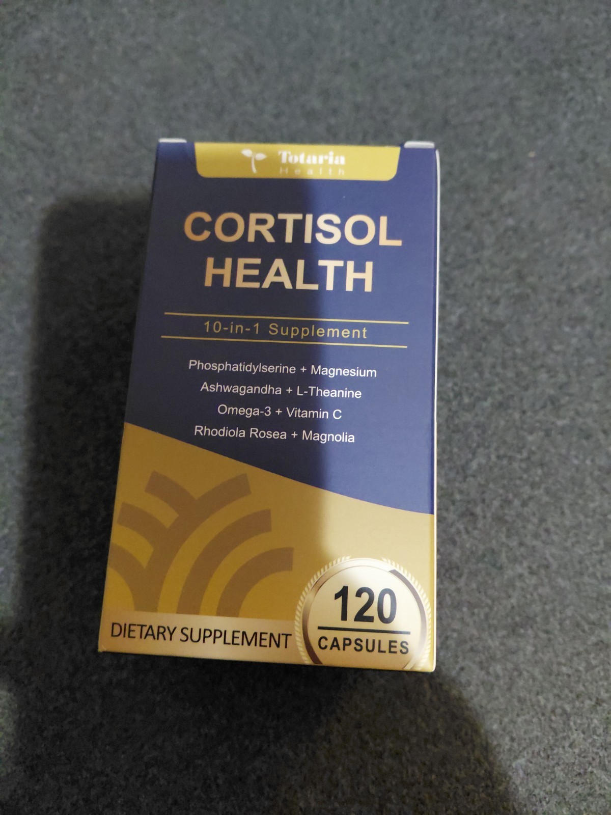 Totarian Health Cortisol Support 10-in-1 Adrenal 120 Caps Ashwagandha Mg