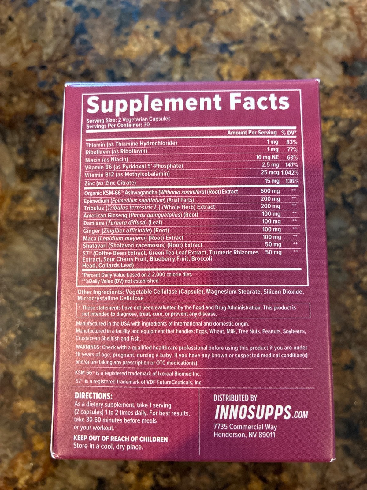 InnoSupps Inno Drive For Her Libido Support 60 Capsules NWB Exp. 04/2026