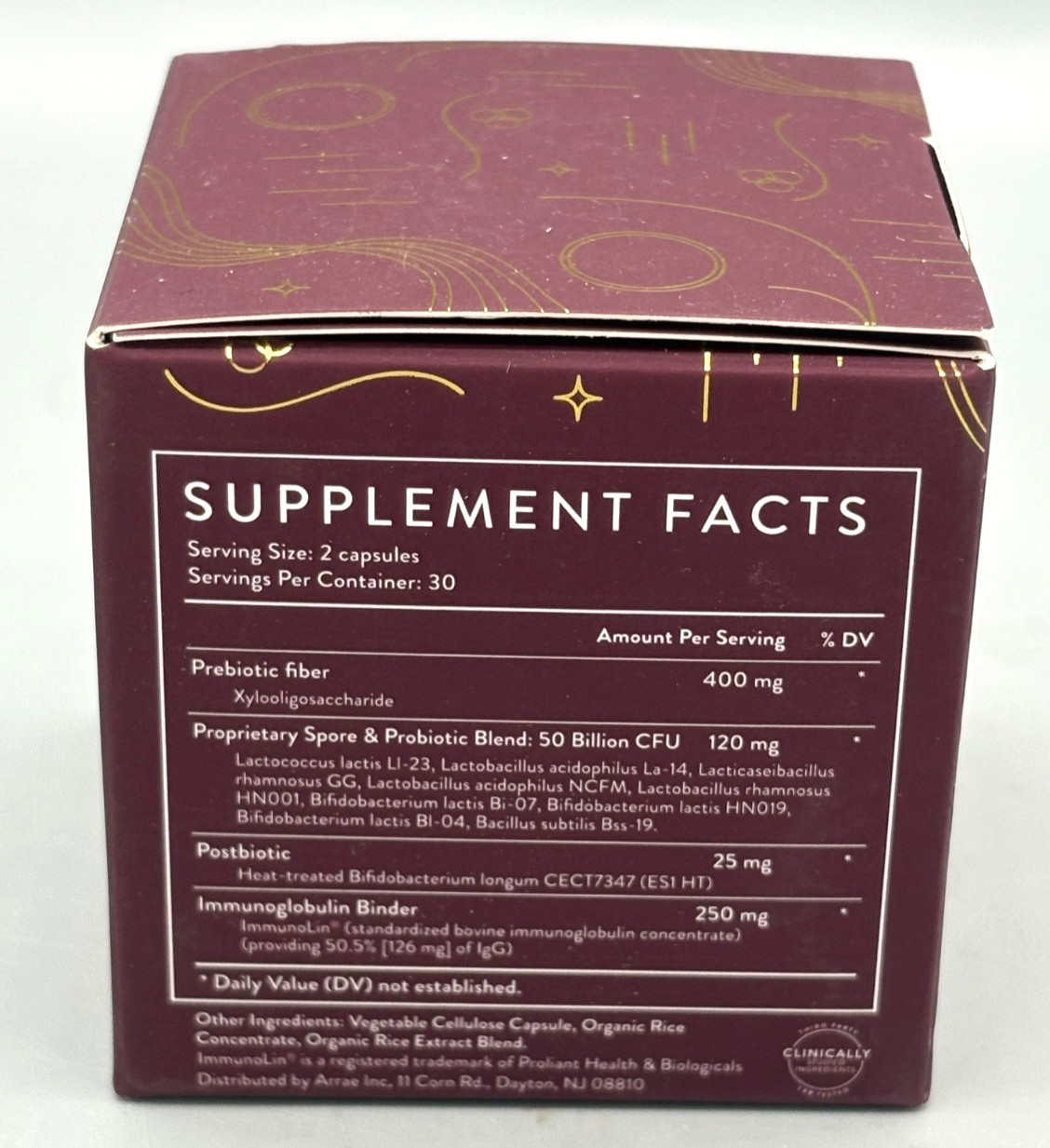 Arrae Tribiotic Daily Gut Immune & Vaginal Probiotic Prebiotics 60 Capsules NEW