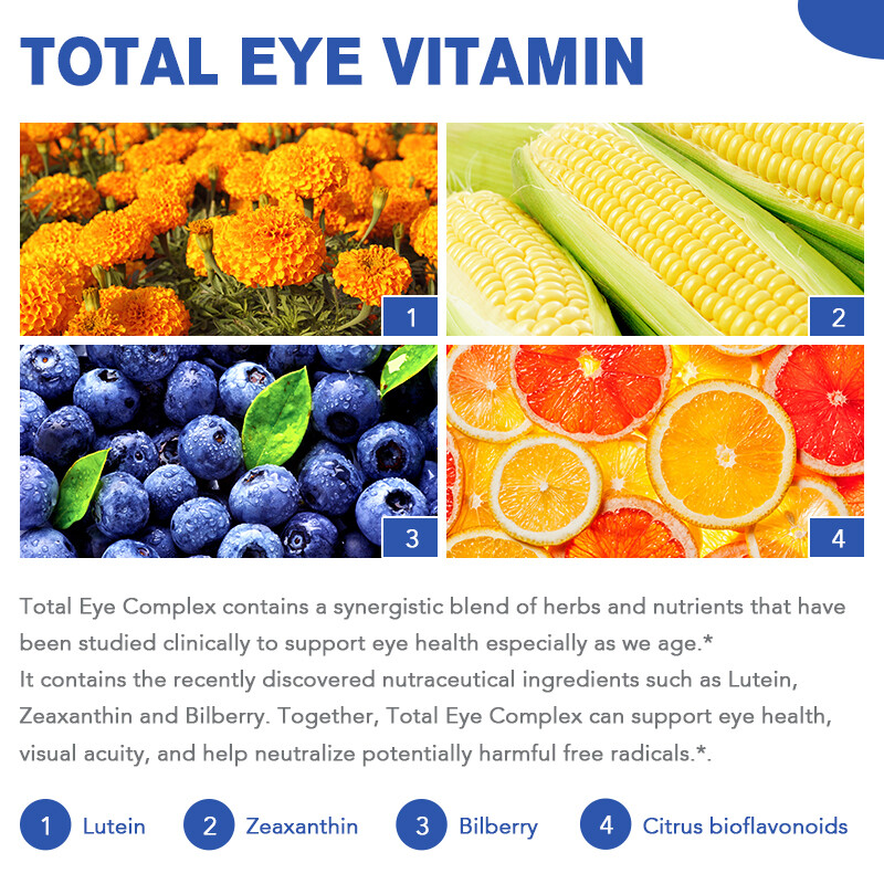 Lutein & Zeaxanthin 20mg/4mg – Eye Health & Vision Support, 120 Softgels