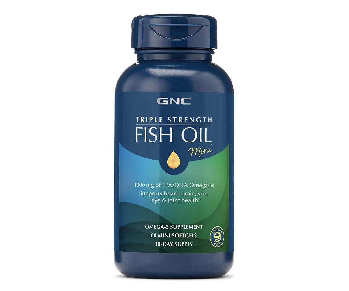 GNC Triple Strength Fish Oil Mini – 60 Softgels | 30 Servings