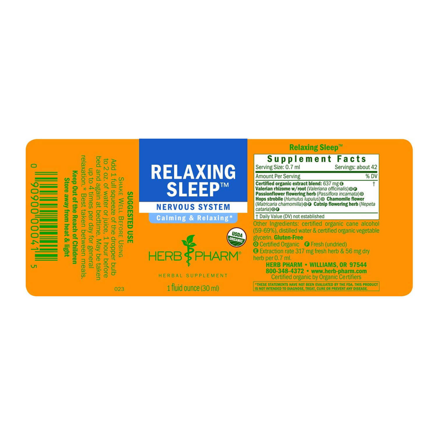 Herb Pharm Relaxing Sleep, 1 Fluid Ounces