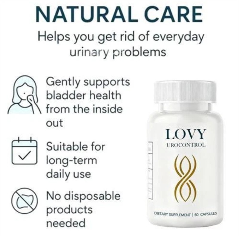 2X Lovy Urocontrol Capsules, Bladder Health Supplement, Maximum Strength Formula