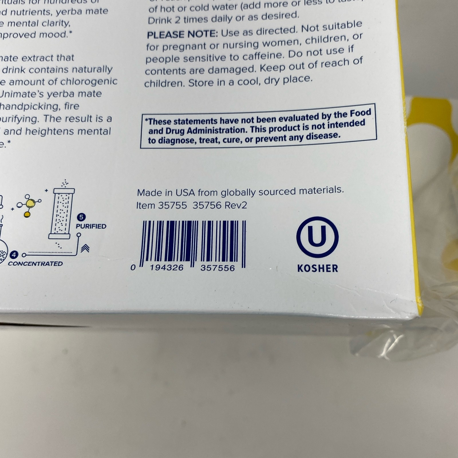 Unicity Unimate Lemon Ultra-Concentrated Drink Mix 90 Sachets + Bottle