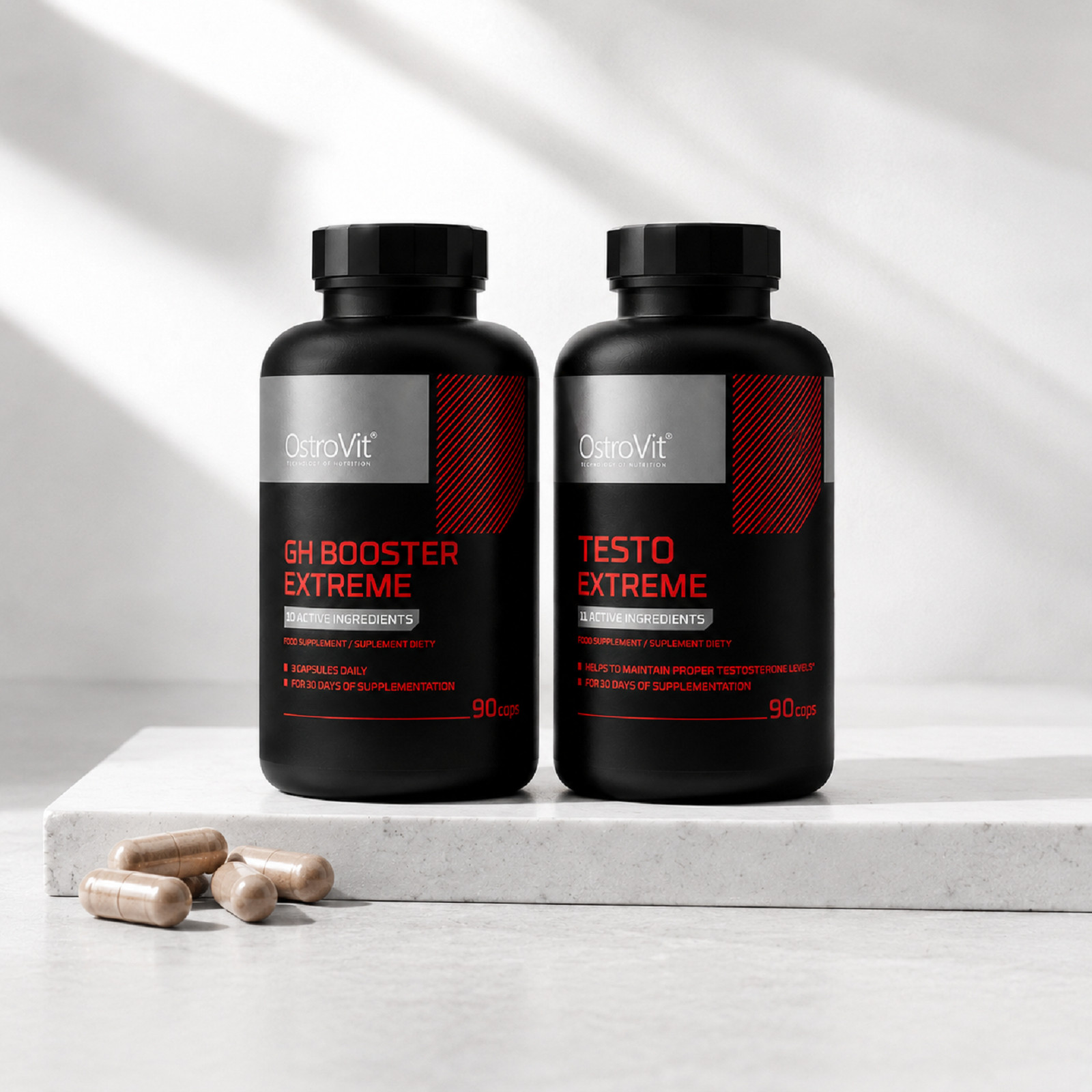 GH BOOSTER EXTREME + TESTO EXTREME -Muscle regeneration, strength, testo-booster