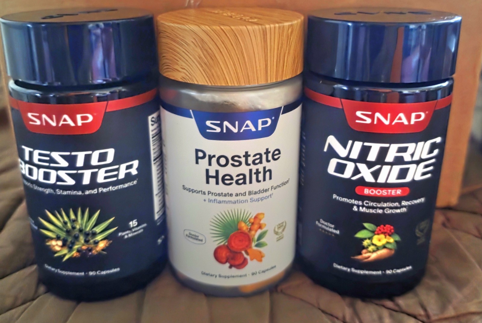 Testo Booster + Prostate Health Nitric Oxide Blood Flow Support 90 Caps