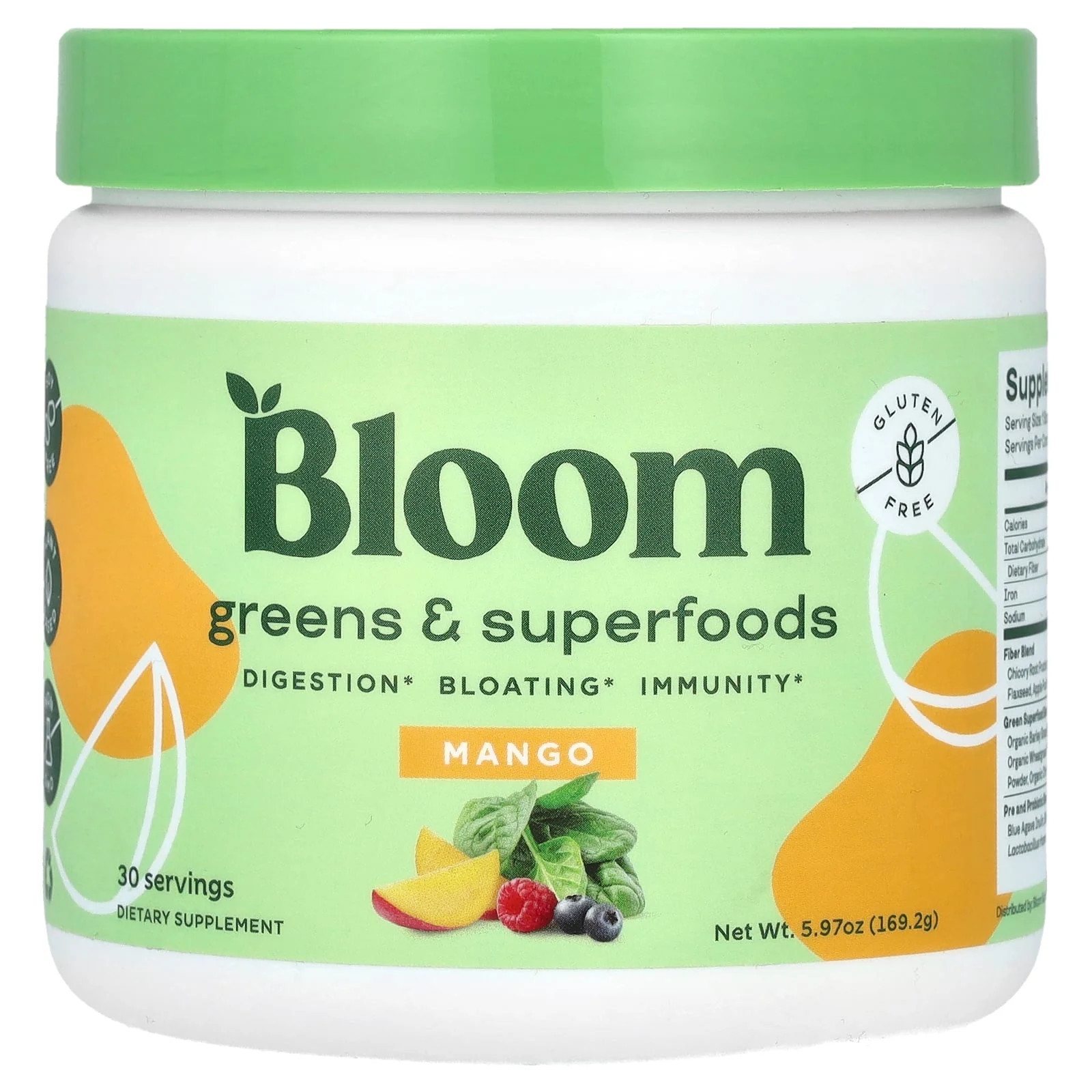 2 X Bloom, Greens & Superfoods, Mango, 5.97 oz (169.2 g)