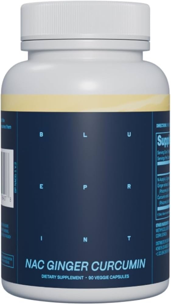 Blueprint Bryan Johnson NAC Ginger Curcumin 90 Veg Caps EXP 01/27