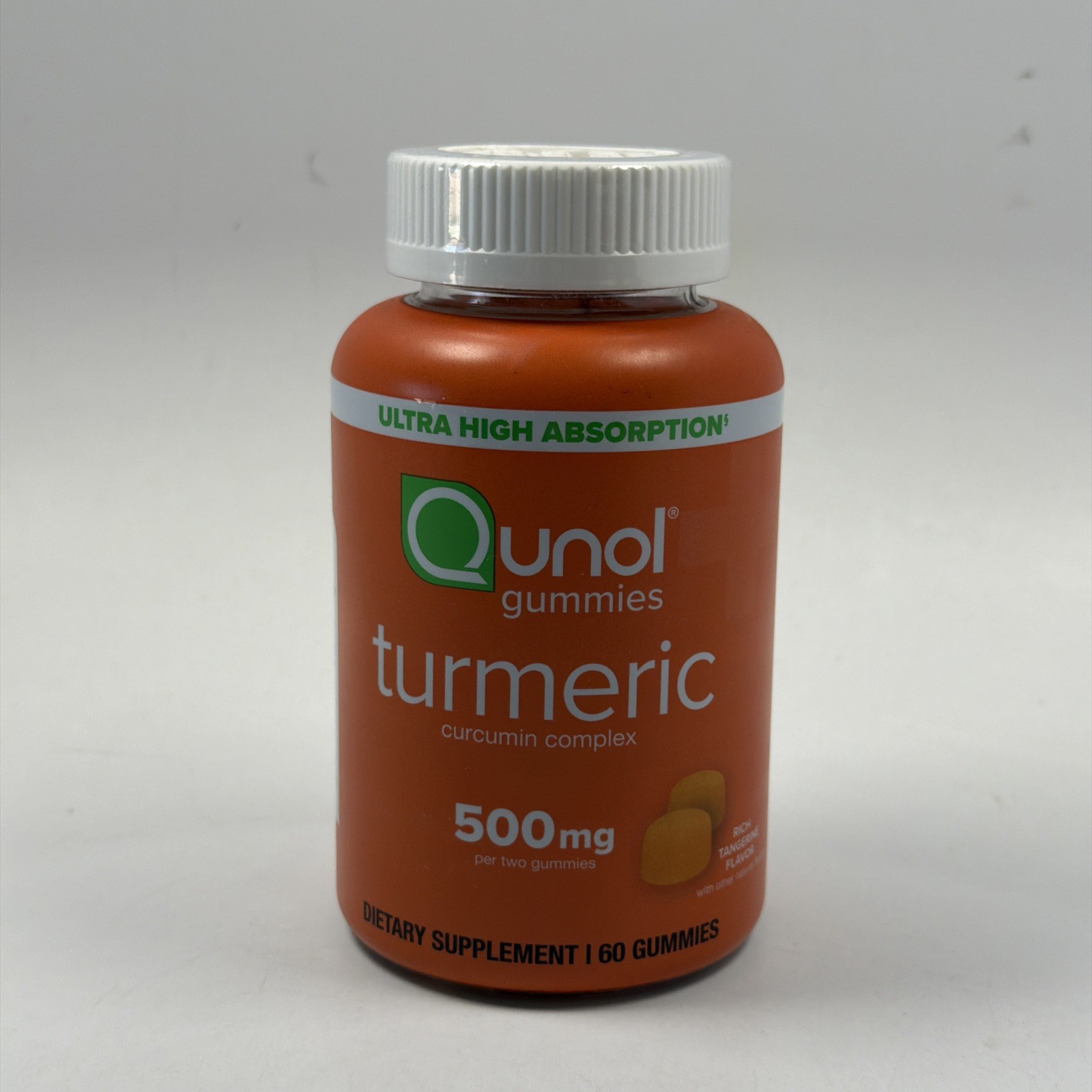 Qunol Gummies Turmeric 500 mg Creamy Orange Flavor 60 Gummies Exp 10/2026 Sealed