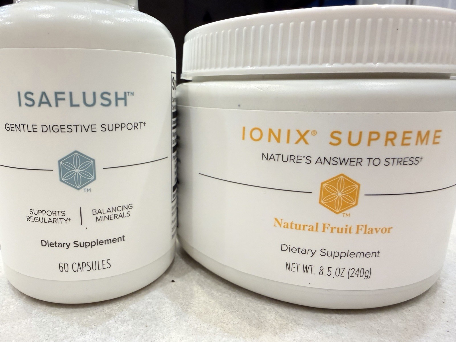Isagenix IsaFlush 60 Capsules + Ionix Supreme Natural Fruit Flavor Supplement