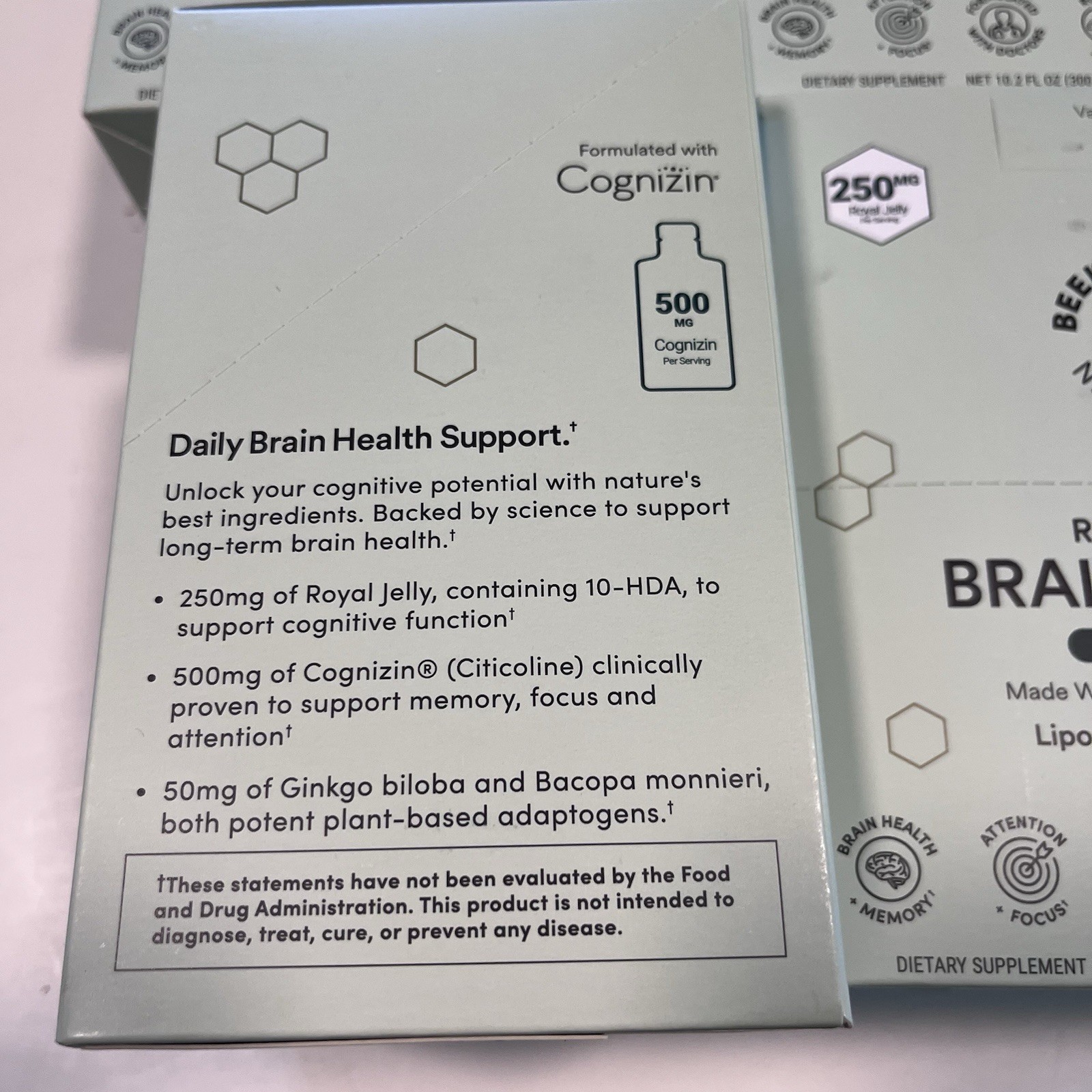 Beekeeper’s Naturals Royal Jelly Brain Health Vanilla Focus + Memory 30 Lot READ