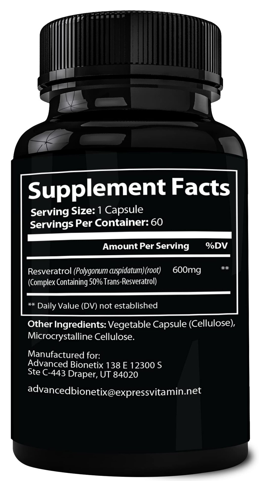 Advanced Bionetix 2X Potency Micronized Trans 60 Count (Pack of 1), Purple