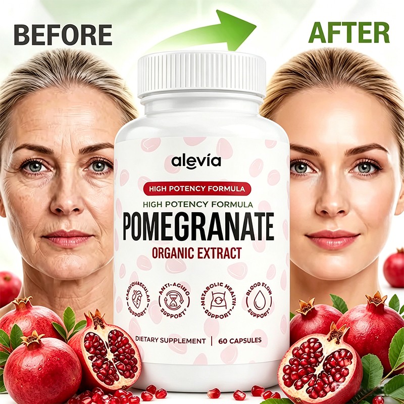 Alevia Pomegranate Capsules 60ct Organic Extract Antioxidant