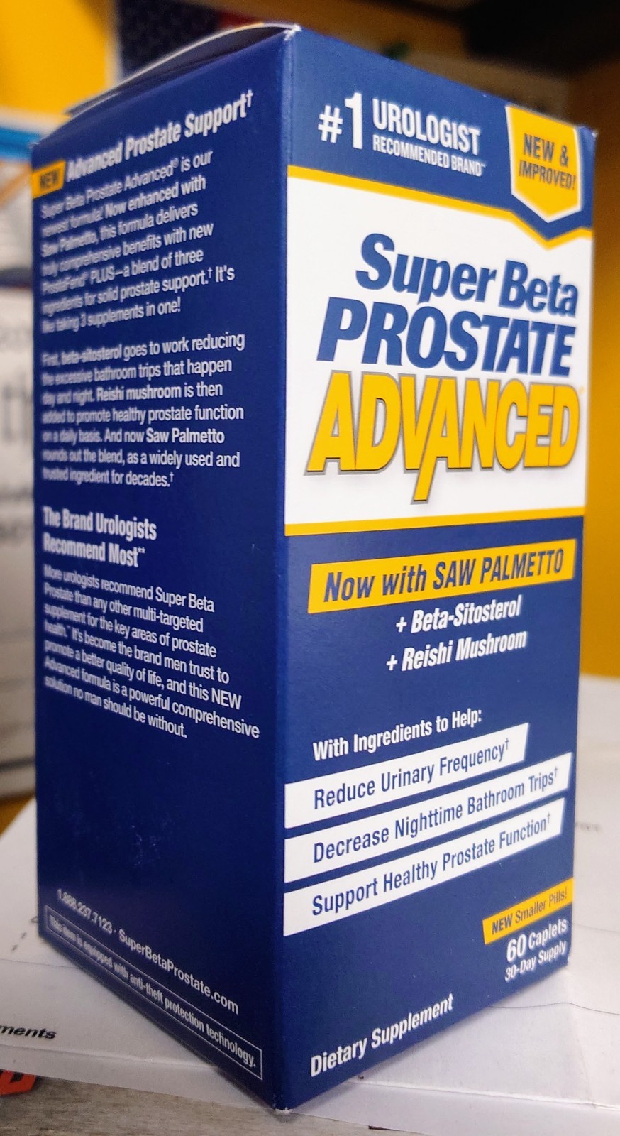 Super Beta Prostate Advanced + Saw Palmetto 60 Caplets Exp: 07/2028