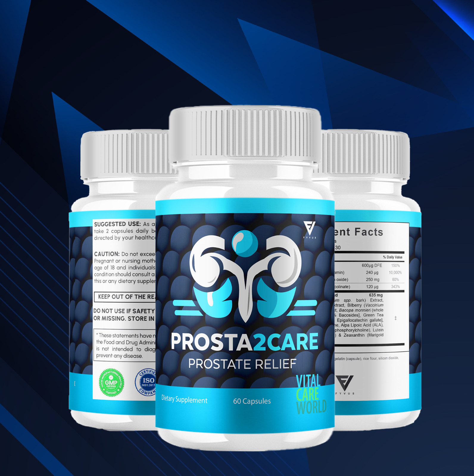 (2 Pack) Prosta2Care Capsules Prosta Care Prostate Support (120 Capsules)