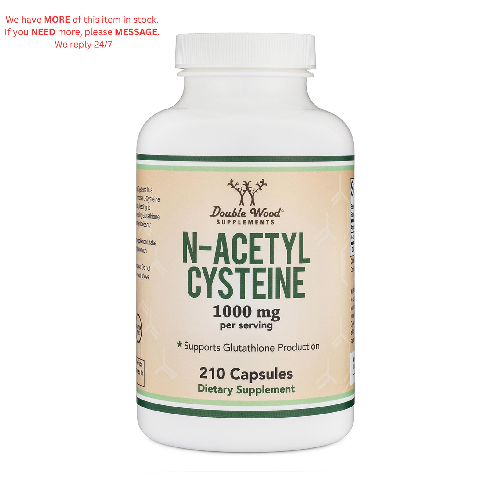 NAC Supplement N-Acetyl Cysteine (1,000mg Per 210 Count (Pack of 1), Red