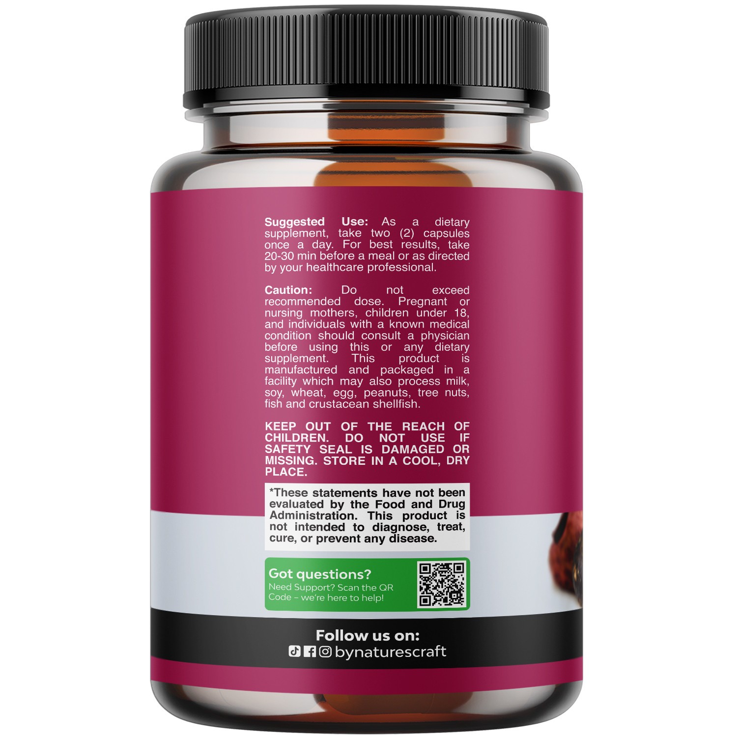 Organic Maca Root Capsules for Women – Non-GMO Certified Vegan Gluten-Free 60ct