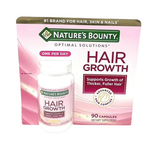 Nature’s Bounty Hair Growth Biotin 90 Capsules One Per Day Exp 08/2027