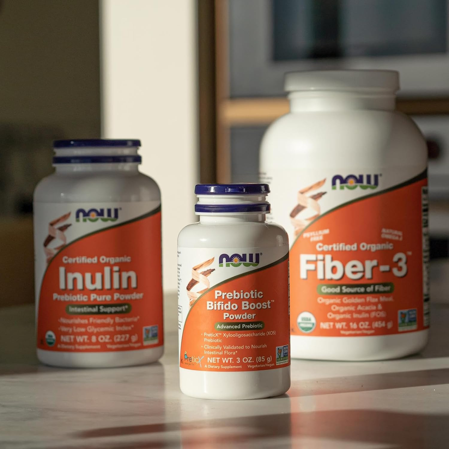 NOW Inulin Prebiotic Pure Powder Unflavored 1 Pound Supplement BB: 02/29