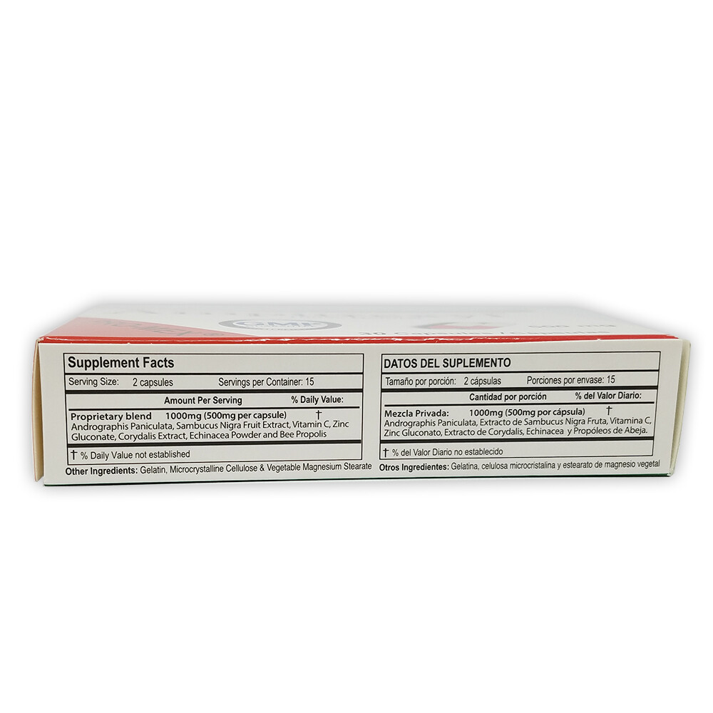 ProMex Ampitrexyl Natural Immune Support Supplement. 500 mg. 30 Caps. Pack of 3