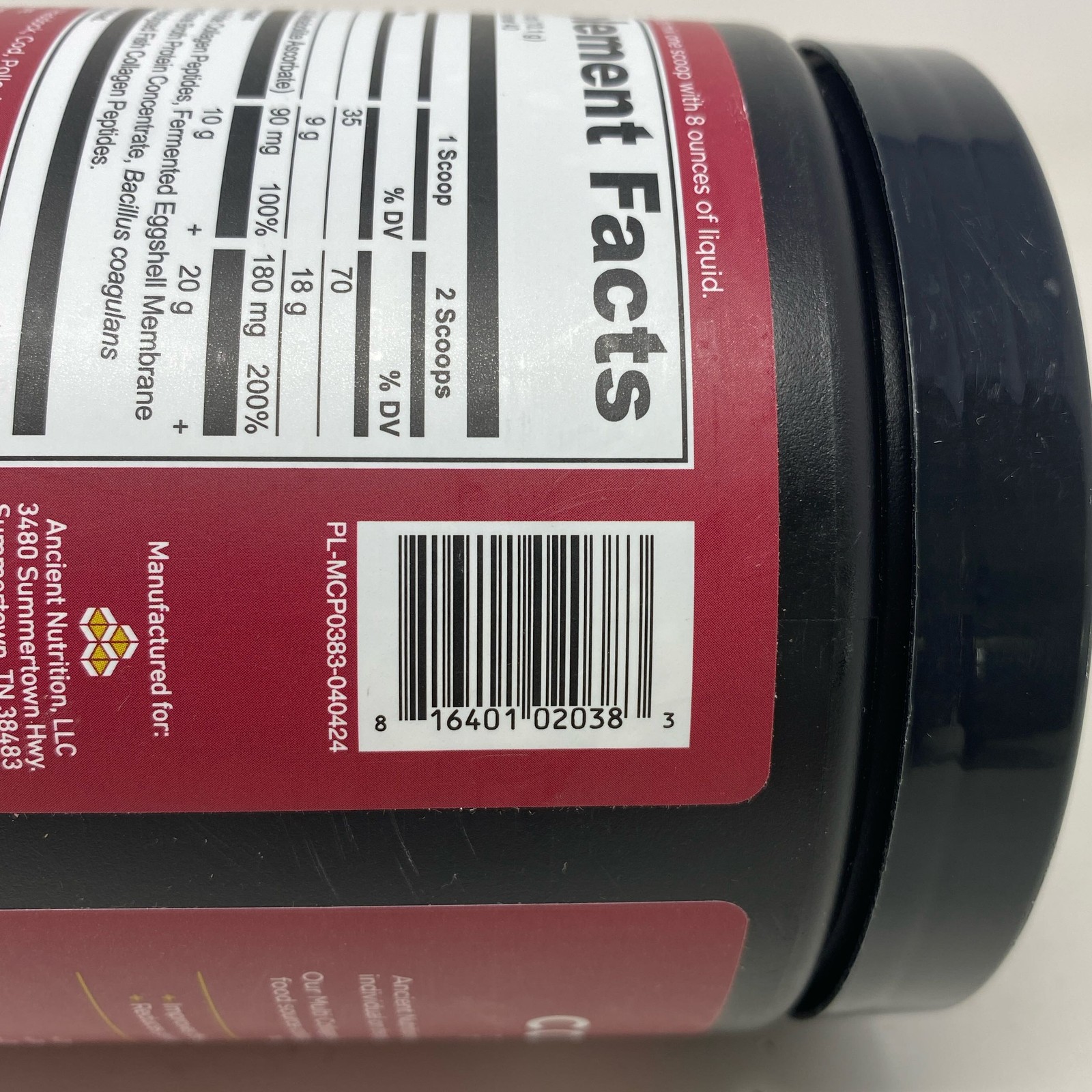Ancient Nutrition Multi Collagen Protein Unflavored 40 Servings 14.3oz