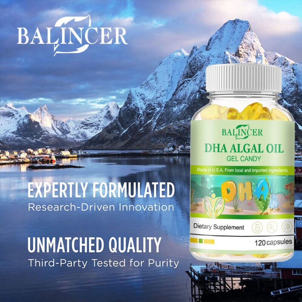 120 Capsules – Dha algae oil – 4080mg- EPA & DHA-Brain health, improve memory