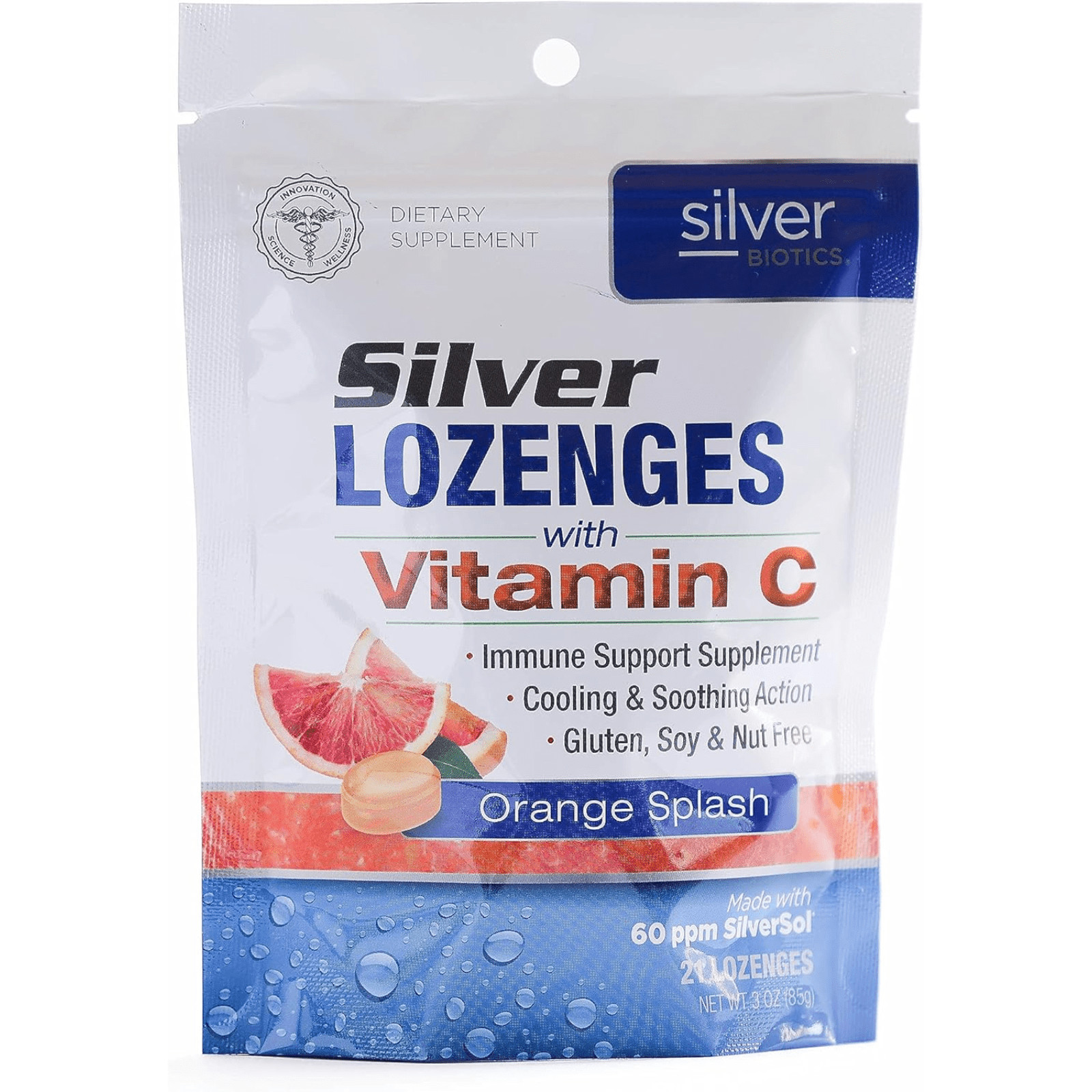 American Biotech Labs Silver Lozenges with Vitamin C 60 ppm 21 Count