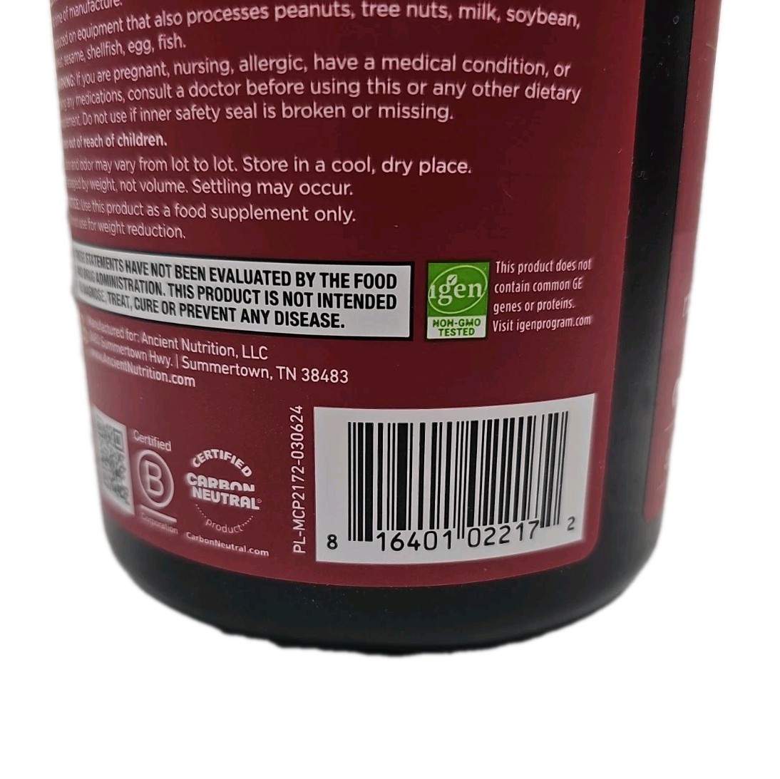 Ancient Nutrition Multi Collagen Protein Vitamin C & Probiotics – Size: 8.6 oz