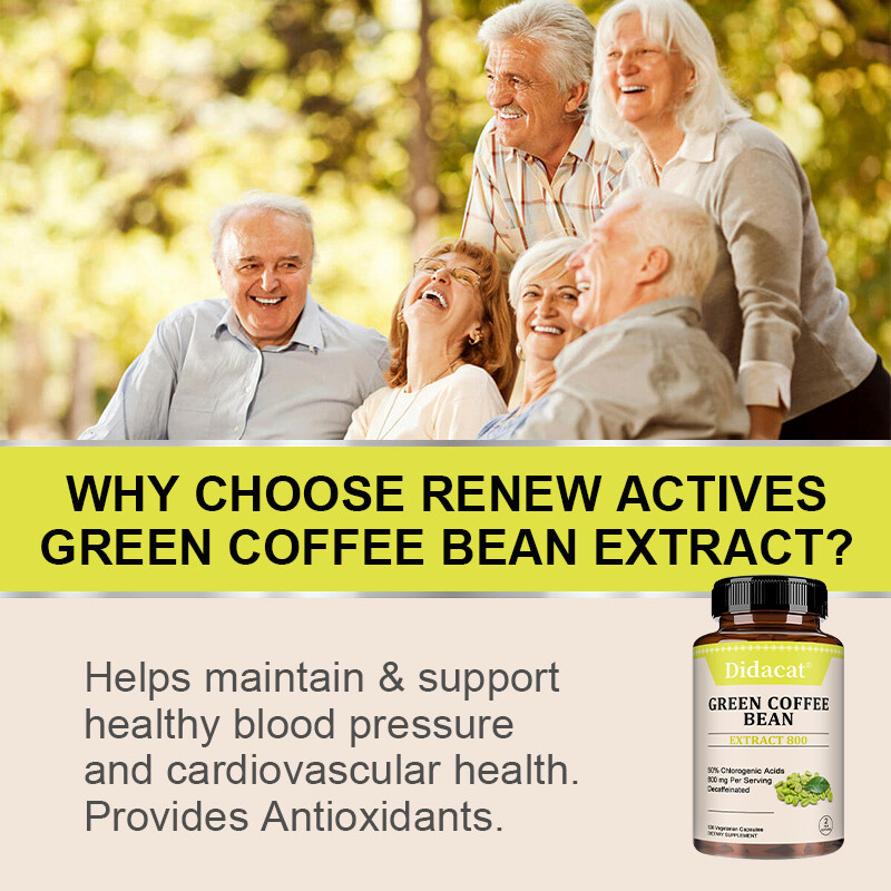 Green Coffee Bean Extract Weight Loss Energy Boost Herbal Supplement 120 Capsule