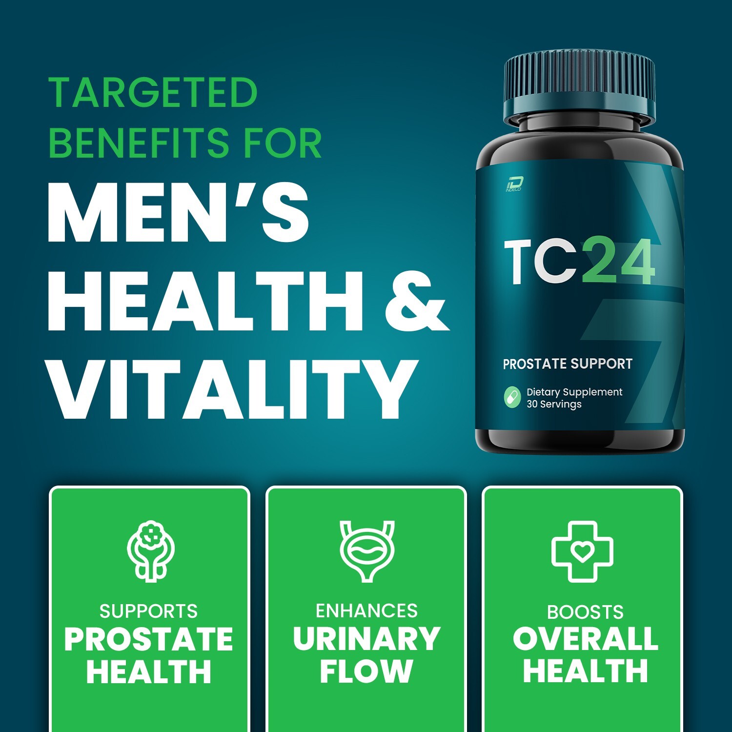 (2 Pack) TC 24 Prostate Supplement for Men Capsule – TC24 Bladder Control Pills