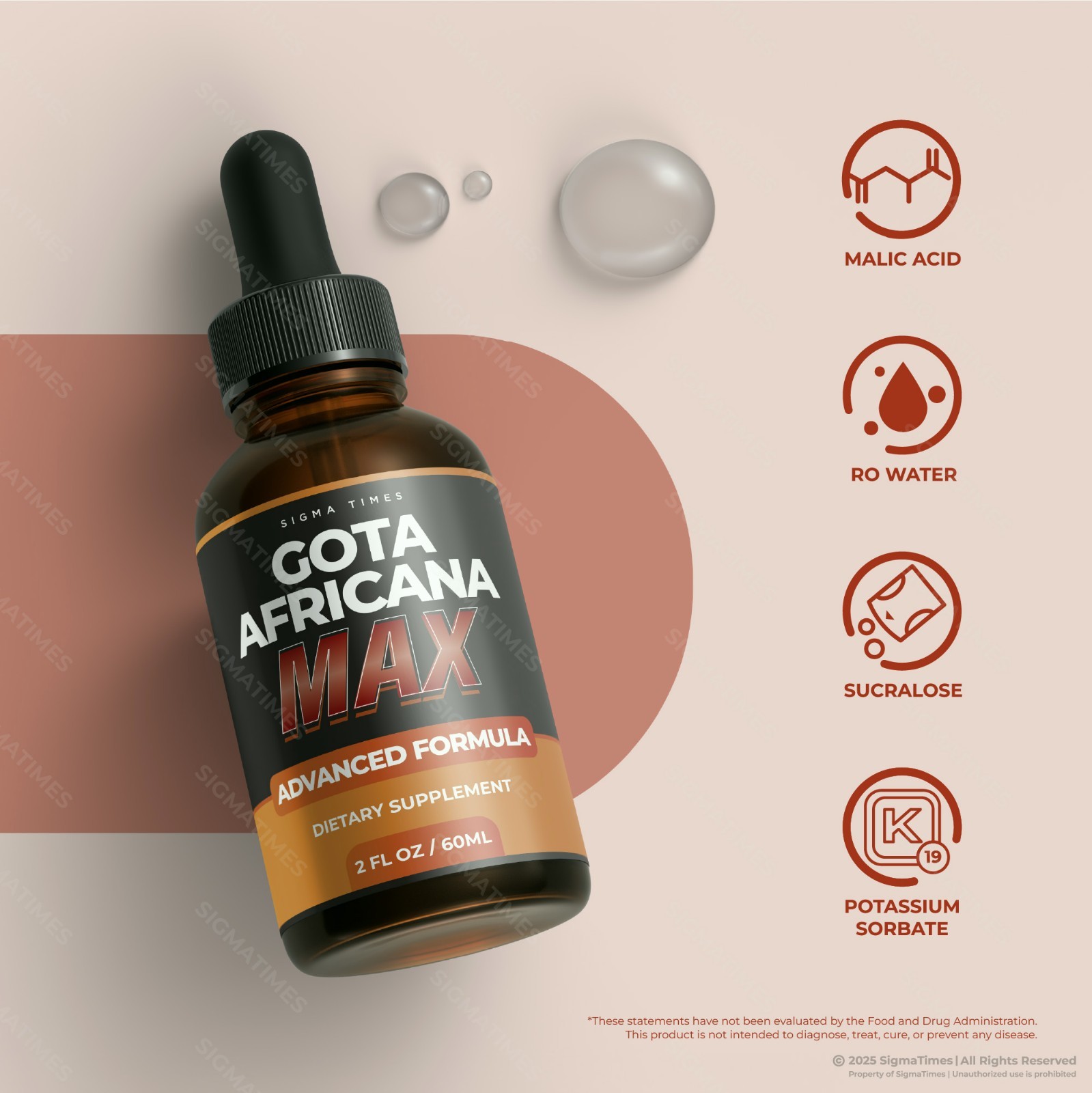 Gota Africana Max Premium Liquid Formula for Metabolism & Performance (30servs.)