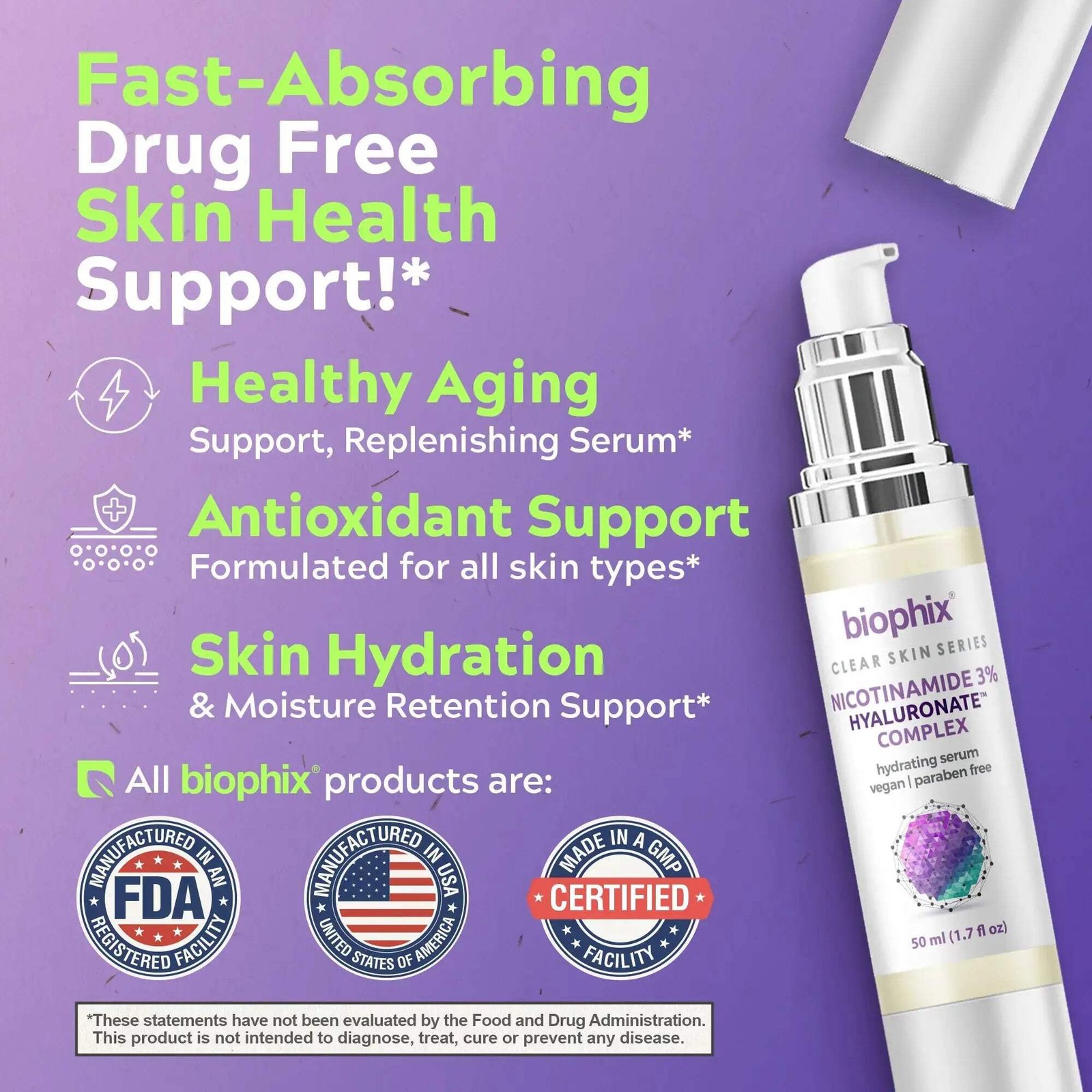 B-3 Nicotinamide Age-Defying Moisturizing Serum 1.7 oz