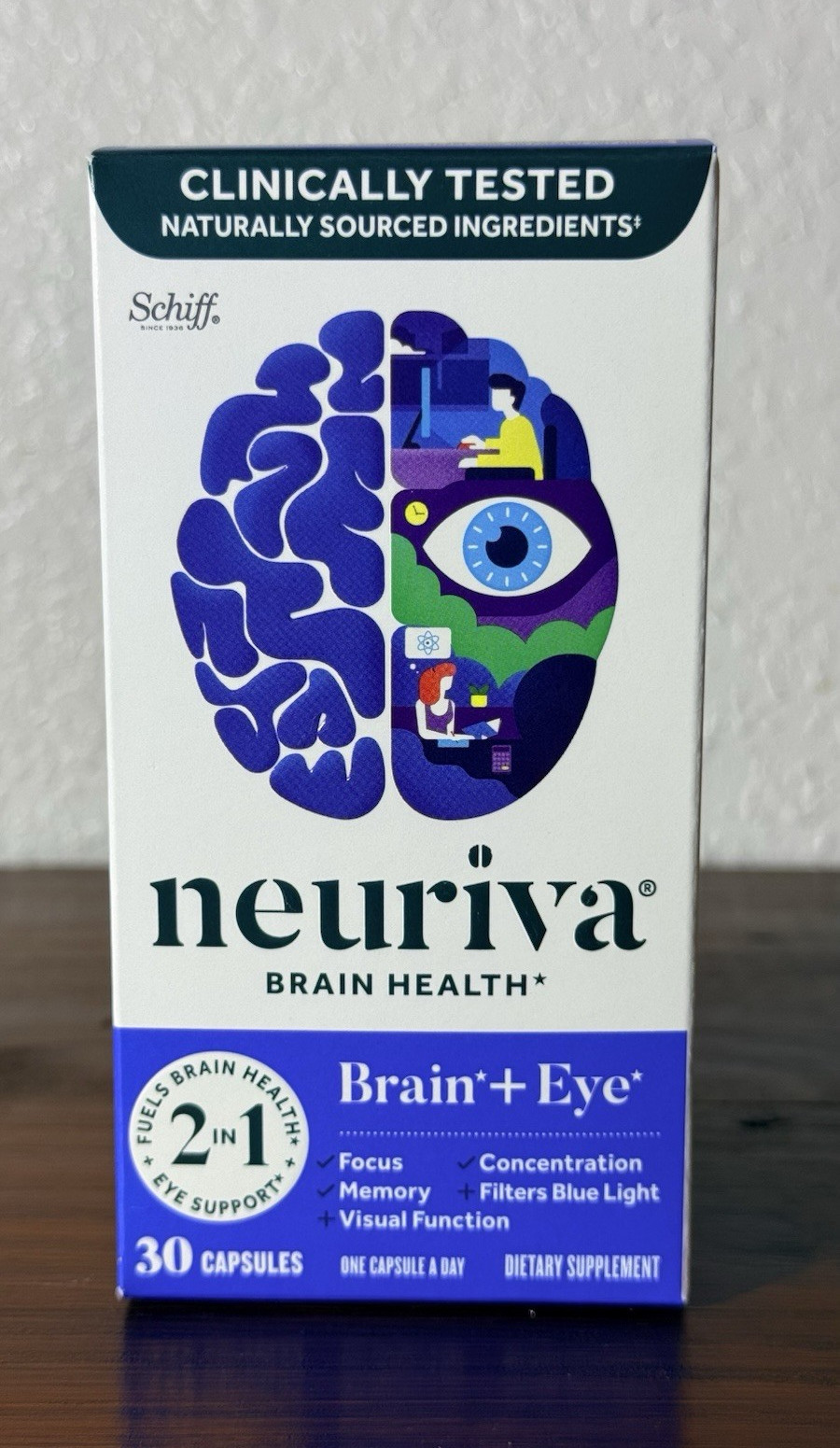 Neuriva Brain+Eye Brain & Vision Support Memory Focus 30 Capsules Exp 02/2028