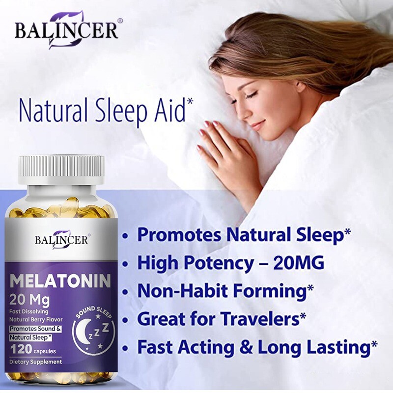 Sleep Support 120 capsules 20mg – Promotes sleep and vitality, fast sleep