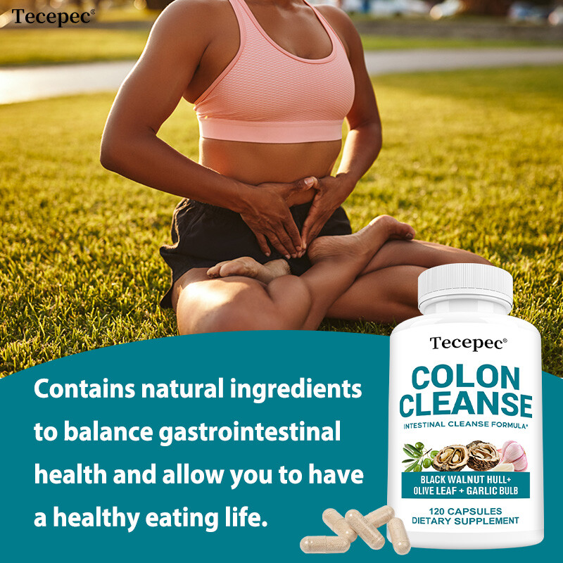 Colon Cleanse – Gut and Colon Support – Black Walnut Hull, Olive Leaf & Garlic