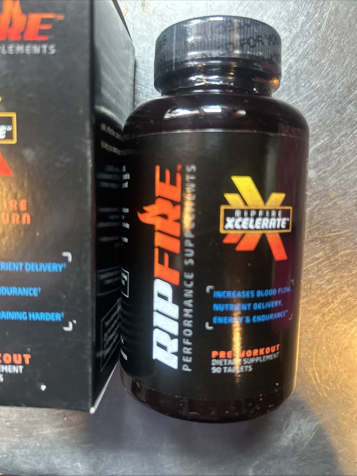 New In Box Rip Fire Performance Supplements Pre-workout 90 Tablets Xcelerate