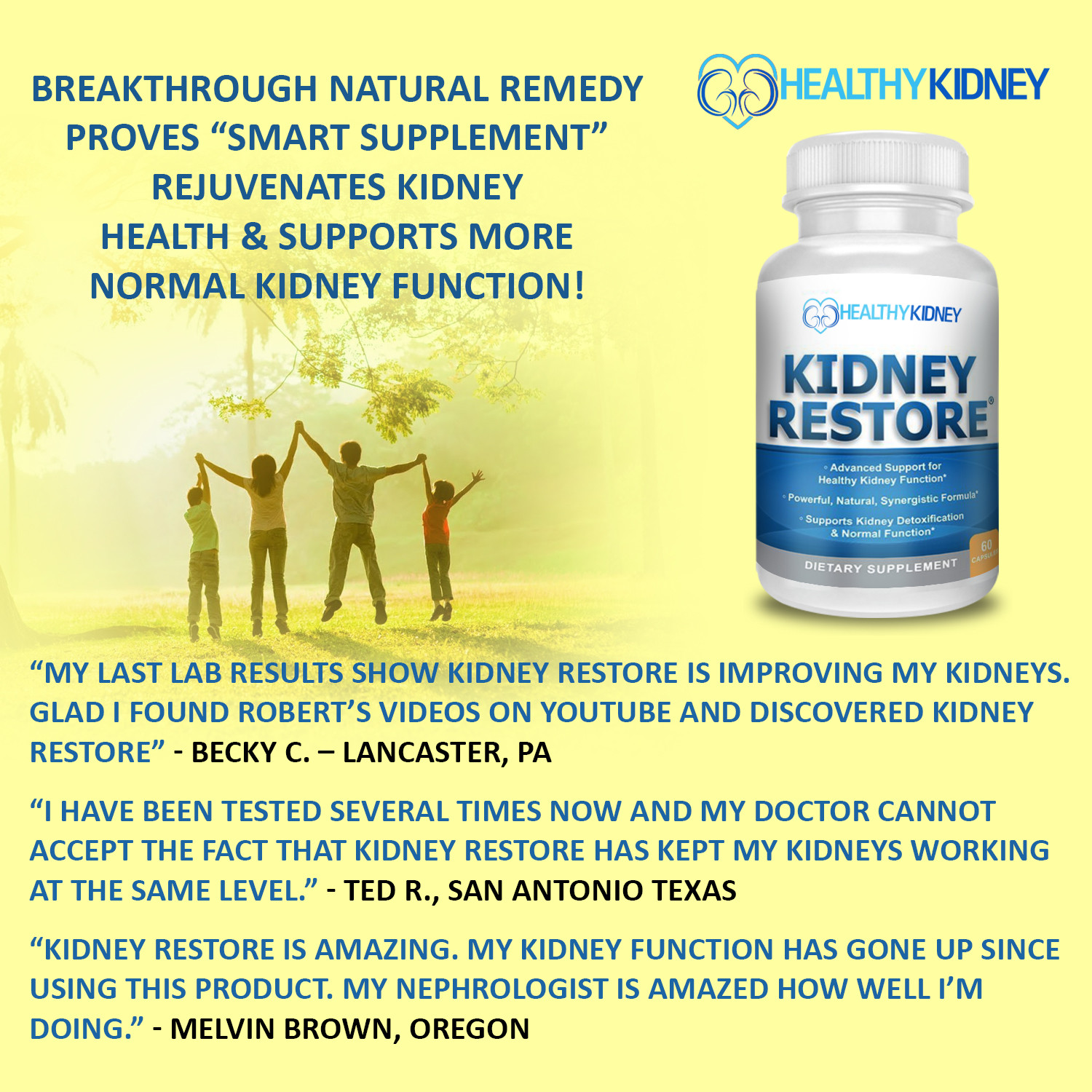 Kidney Cleanse Restore Supplement Function Creatinine Health Renal Detox 2 Pack