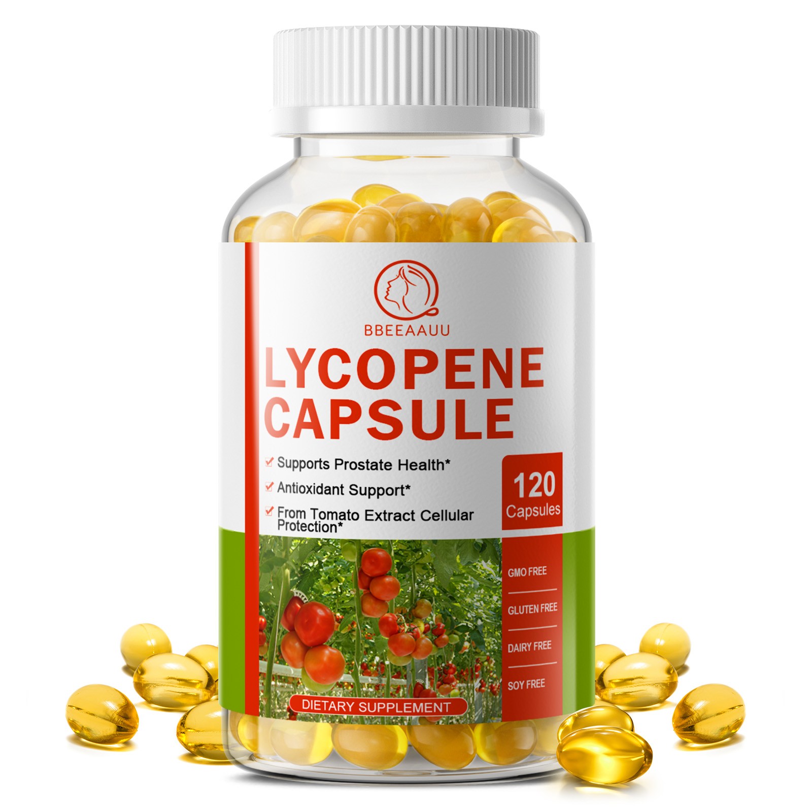 Lycopene 20mg Softgels – Prostate, Heart & Immune Support, Antioxidant, 120ct