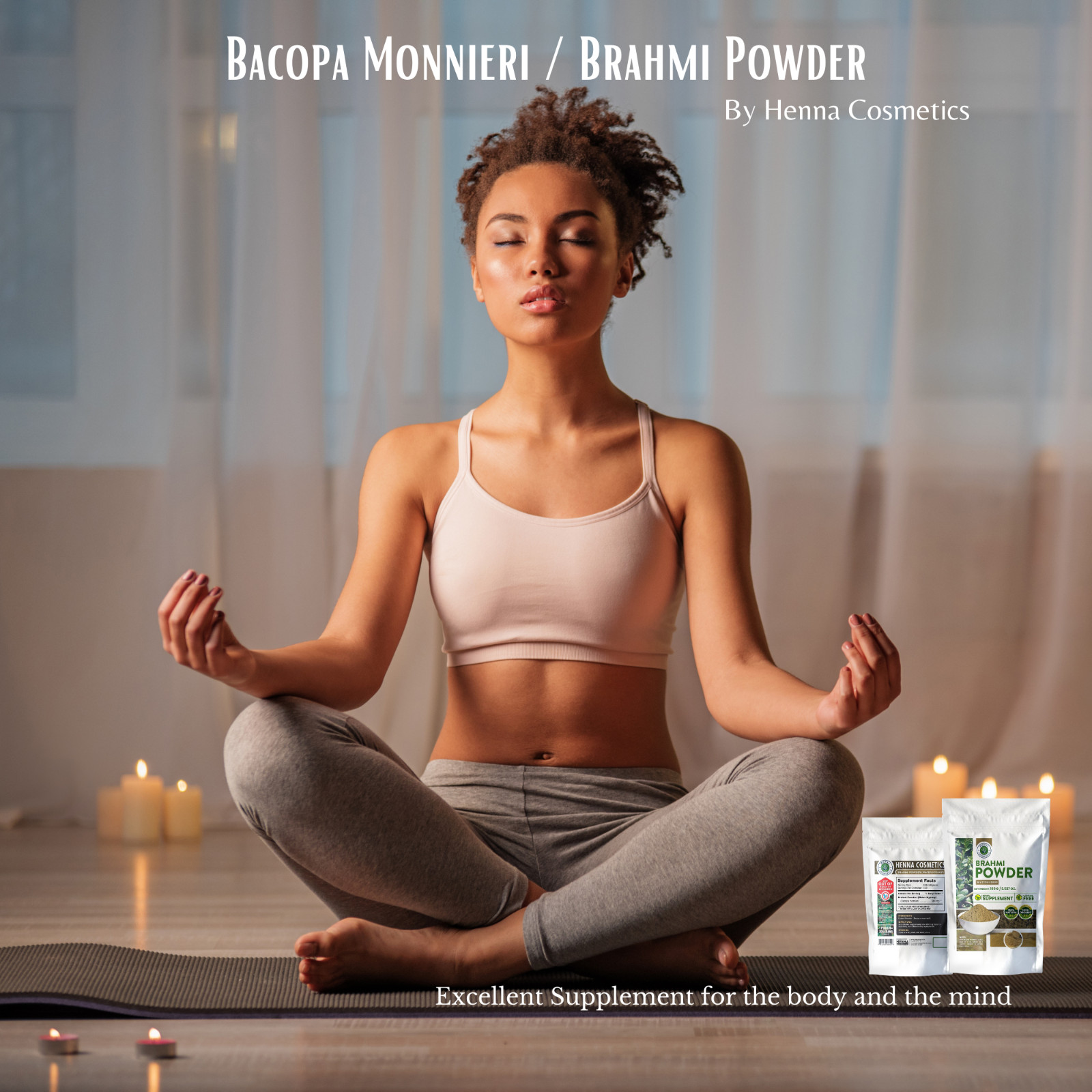 Brahmi Powder (Waterhyssop) Bacopa Monnieri | 200 Grams (7.05 Ounces) | Natural