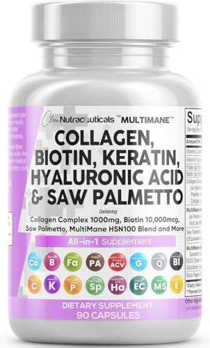Clean Nutraceuticals Collagen Pills Hair Skin Nails 90ct